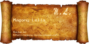 Magony Leila névjegykártya